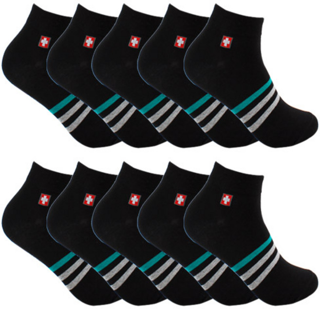 스위스밀리터리 남성용 발목 양말 SM-03 10족