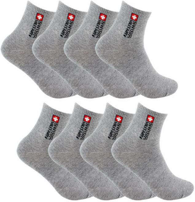 스위스밀리터리 남성용 베이직 발목 양말 8족 SM-08