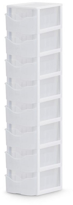 스마일 스마트 서랍장세트 일반 8단, 투명, 1세트