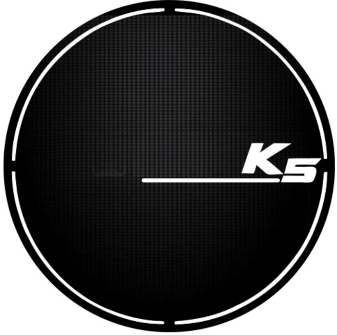 바겐 3D 카본 주유구 스티커 올 뉴 k5, 블랙, 1개