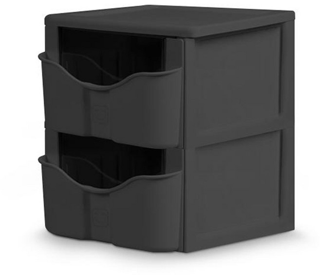 스마일 스마트 서랍장 세트, 다크그레이, 2개