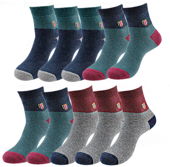 스위스밀리터리 남성용 앰블럼 중목 양말 SM-57 10켤레