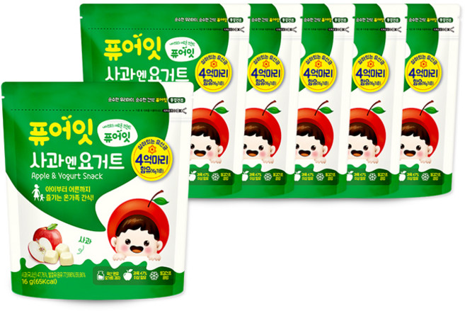 내이브로 퓨어잇 동결건조 요거트 큐브 간식, 16g, 6개