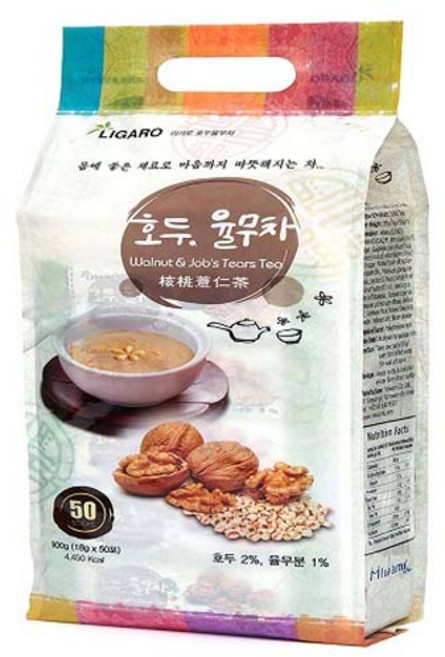 리가로 호두 율무차, 18g, 50개, 50개입