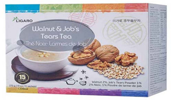 리가로 호두 율무차, 18g, 15개, 15개