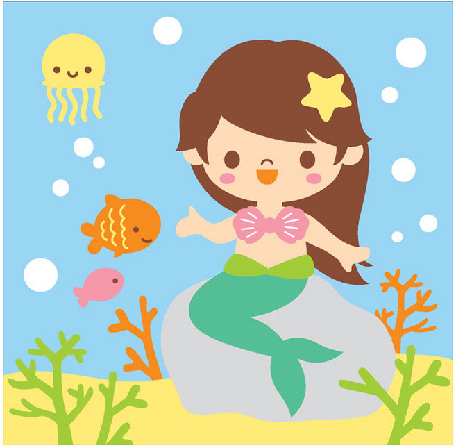 [아이러브페인팅] 바다 그리기, 08.인어공주, 1개