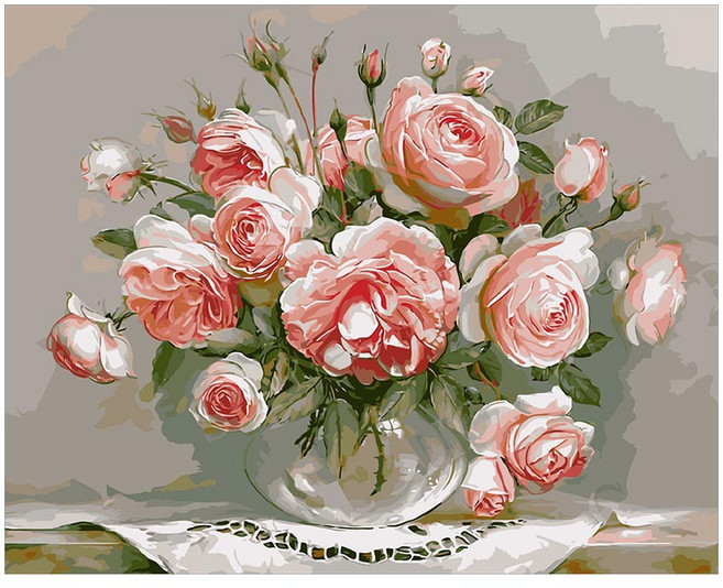 아이러브페인팅 DIY 명화그리기 40 x 50 cm, 러블리장미, 1개