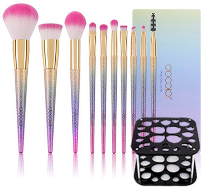 두칼라 판타지 브러쉬 10종 앤 프로폐셔널 드라이 앤 홀더, 혼합 색상, 1개