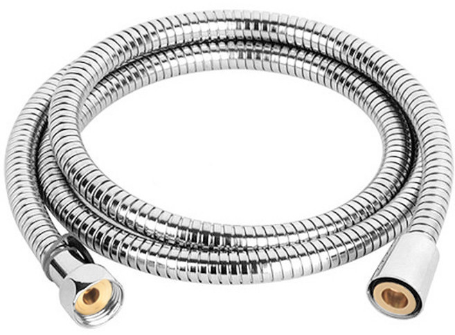 명복금속 황동 스텐 샤워줄, 2m, 실버