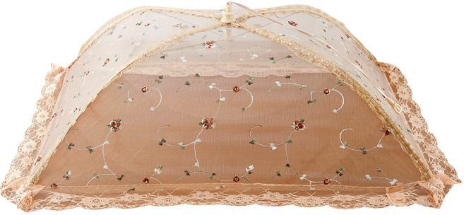 쿠킹 레이스 원터치 밥상보 사각 꽃자수, 1개