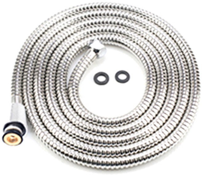 명복금속 황동 스텐 샤워줄, 3m, 실버