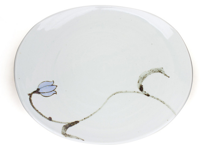 예인도예 도라지 타원 찬기 중, 혼합 색상, 1개