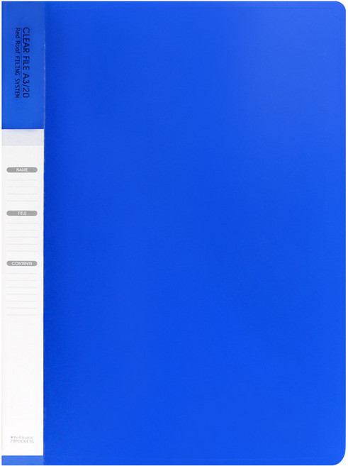 빅드림 속지 20매 OA 클리어화일 A3, 블루, 1개