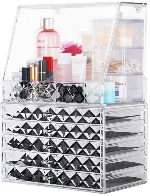 레이디와이 뚜껑있는 화장품 정리함 + 5단 쥬얼리 서랍 세트 DABD05, 1세트, 1세트