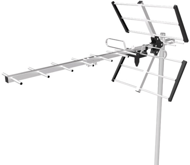 컴스 디지털TV 안테나 수신기 실외용 케이블 미포함 조립식, GK505, 1개