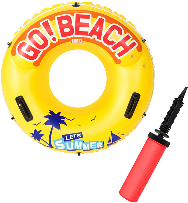 위니코니 썸머 튜브 100cm + 고급형 핸드펌프 랜덤 발송, 혼합 색상, 1세트