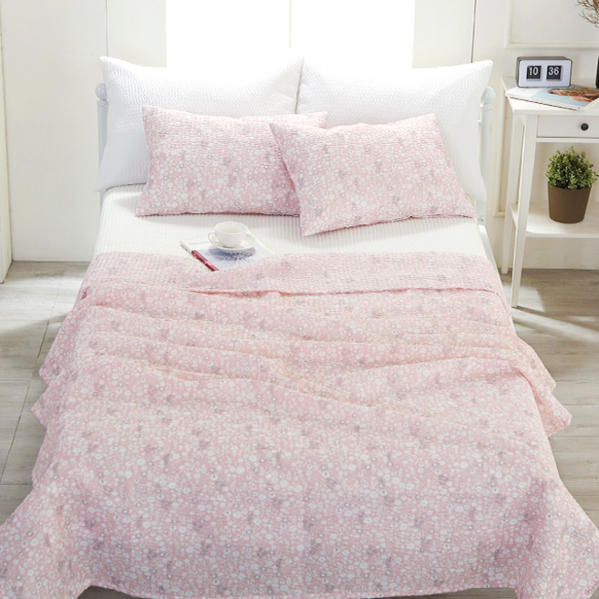 지베딩 시어서커 소근소근 여름 홑이불, 핑크