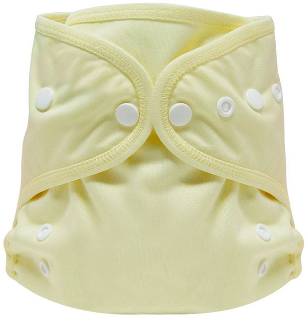 베이비앙 포켓식 원사이즈 기저귀커버 똑딱이, 옐로우, 1개