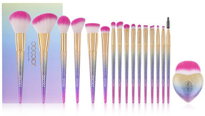 두칼라 판타지 뉴하트 메이크업 브러쉬 17p 세트, 혼합 색상, 1개