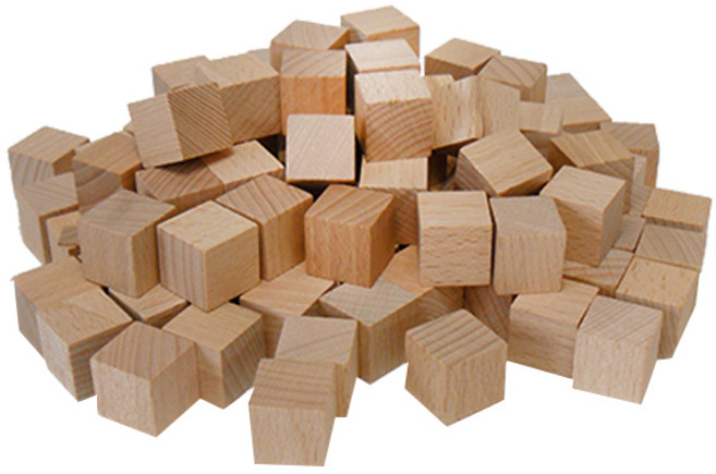 큰솔가베 2.5cm 쌓기나무 100p, 원목, 1개