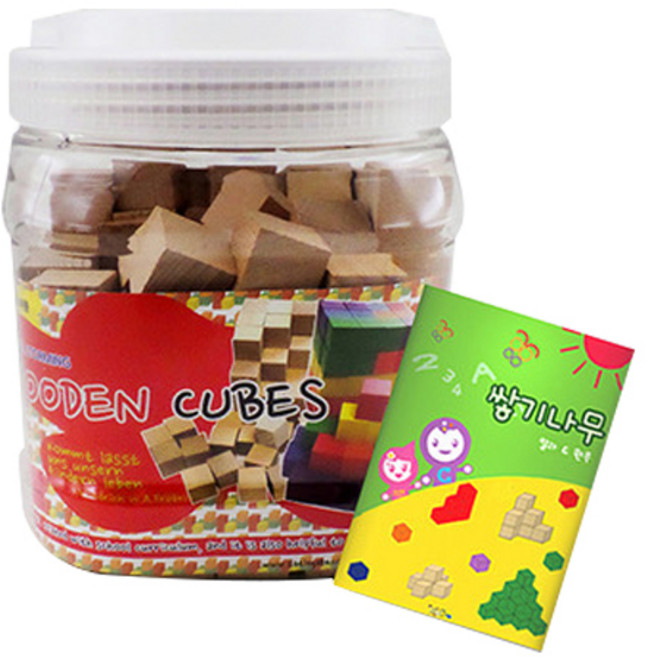 가베가족 큰솔 2.5cm 미송 쌓기나무 100p + 미니북 + 케이스, 원목, 1개