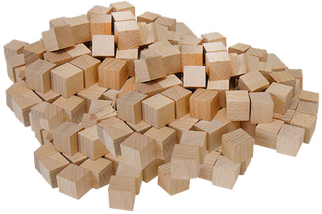 가베가족 2.5cm 비취목 쌓기 100p, 원목, 1개