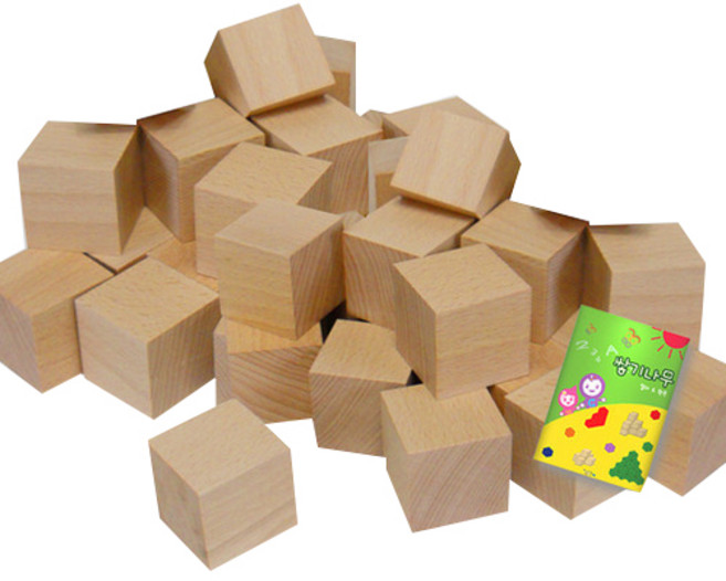 가베가족 4cm 쌓기나무 32p + 미니북, 원목, 1개