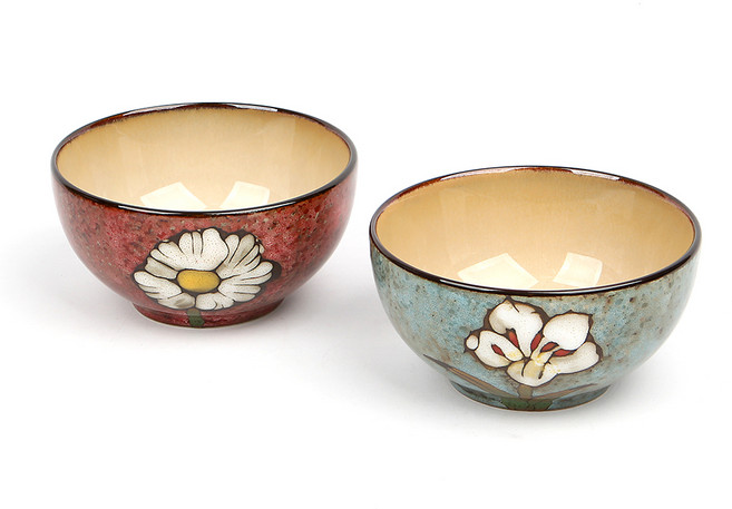 로얄에식스 소담 대접 2p 세트, 레드, 스카이블루, 1세트