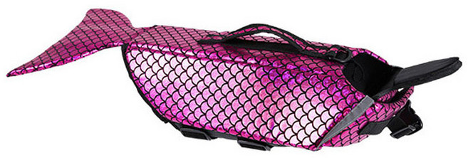 AnTs 훈련용 반려동물 인어공주 구명조끼, 퍼플, 1개