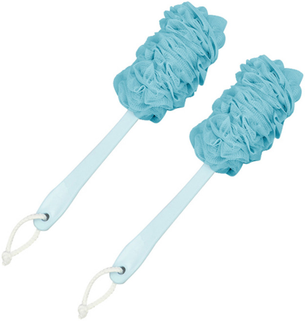 블럭마트 등밀이 샤워타올, 블루, 2개, 1개입