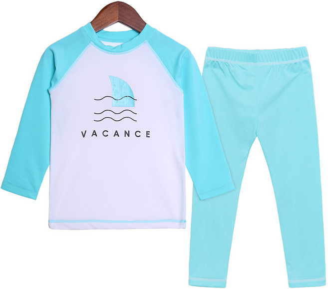 유라비 아동용 샤크 래시 워터레깅스 세트