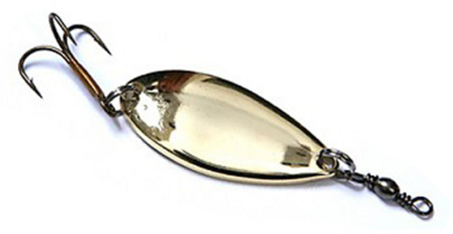 캣츠크로우 메탈스픈 루어 트레블훅, GOLD, 8g, 1개