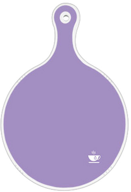 로엠디자인 양면 원형 서빙 도마 보드 보라, 김치주황, 1개