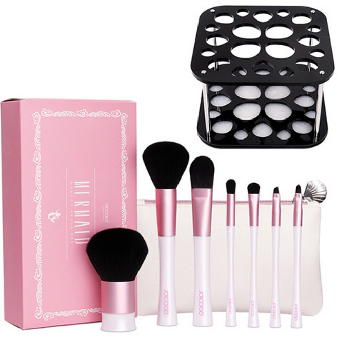 두칼라 머메이드 브러쉬 7p + 프로폐셔널 드라이 앤 홀더 세트, 혼합 색상, 1개