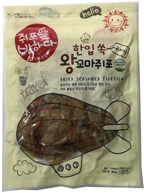 오천산업 한입 쏙 왕꼬마쥐포, 200g, 1개