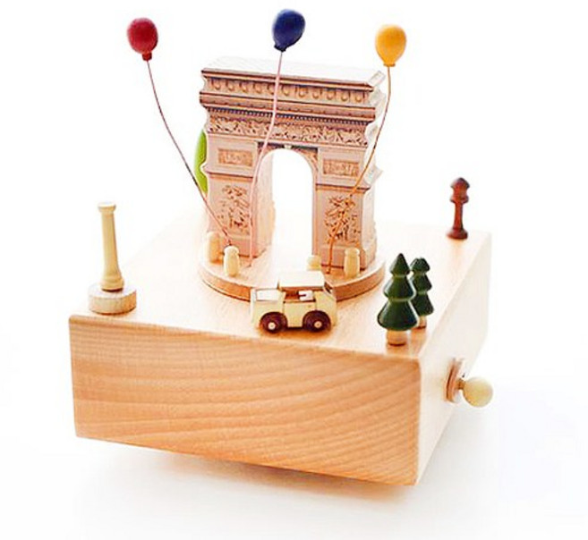 젊은이마켓 수공예 대만 원목 오르골, 개선문