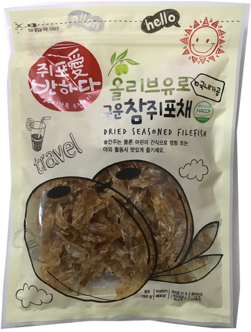 오천산업 올리브유로 구운 참쥐포채, 150g, 1개