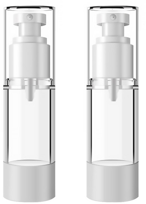 DM 뷰티 휴대용 스프레이 플랫 진공 공병 50ml, 혼합 색상, 2개