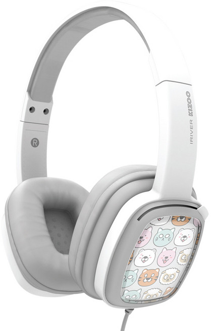 아이리버 KIZOO 어린이 헤드폰, 화이트, IKH-100