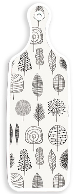 로엠디자인 양면 서빙도마 보드, 세모점 + 나무라인아트웍, 1개