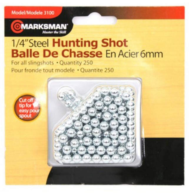 막스맨 1/4 인치 스틸 샷 3100 비비탄 250p, SILVER, 1개