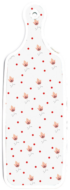 로엠디자인 양면 디자인 서빙 도마 보드 Cute부엉이, 홍황색플라워, 1개