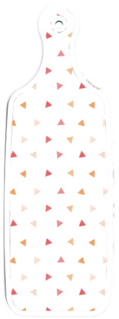 로엠디자인 양면 디자인 서빙 도마 보드 Cute부엉이, 행황색삼각패턴, 1개