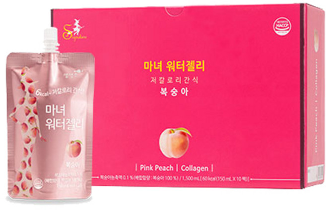 생생초 마녀워터젤리 복숭아, 1.5L, 1개