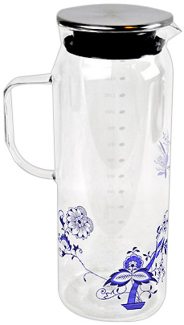 마쯔오카 쯔비벨무스터 글라스 물병 대형, 혼합 색상, 1400ml