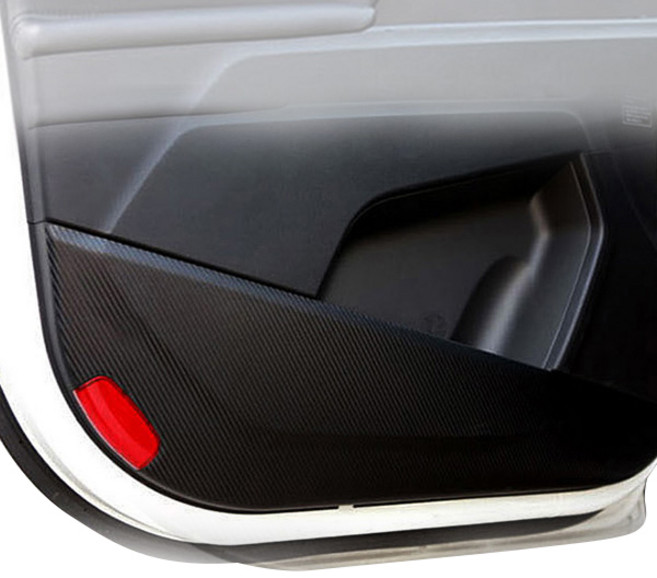 레드블랙 카본 패브릭 도어커버, 현대 구형 싼타페