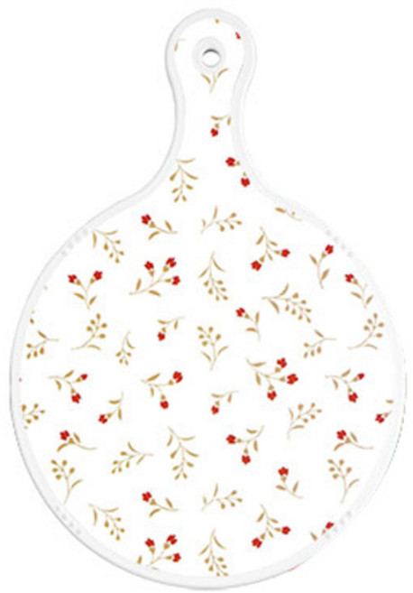 로엠디자인 양면 원형 서빙 도마 보드 장단색꽃고비, 5색다이아패턴, 1개