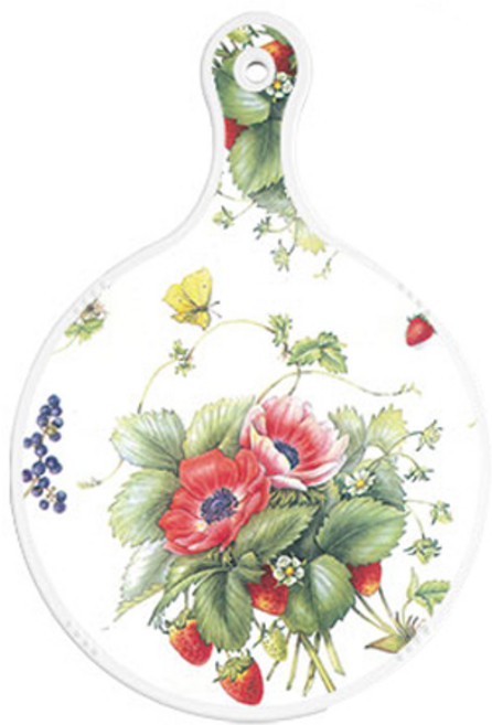 로엠디자인 양면 원형 서빙도마 산딸기아트웍, 케익, 1개