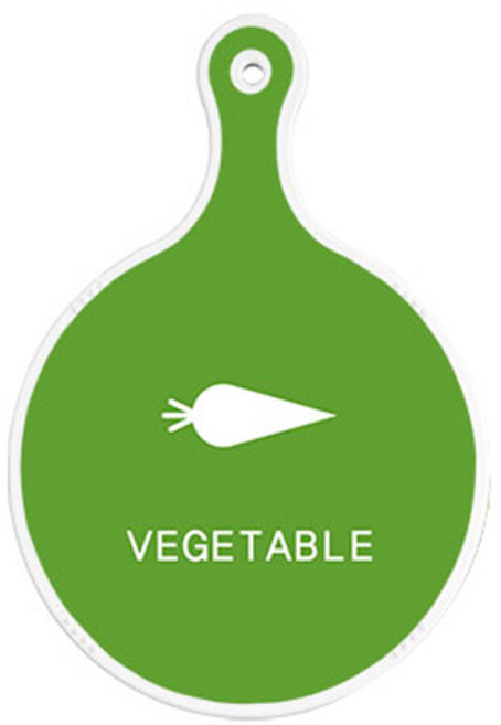 로엠디자인 양면 원형 서빙도마 채소그린, 쿠키, 1개