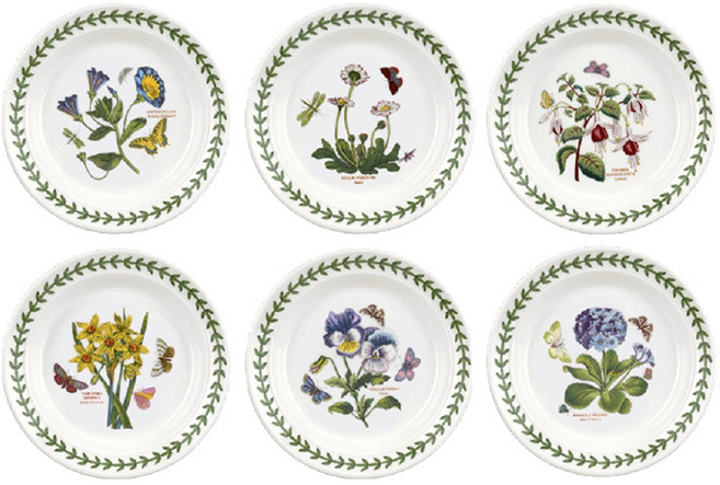 포트메리온 보타닉가든 사이드 플레이트 D형, 1세트, 소접시 6p, 혼합색상